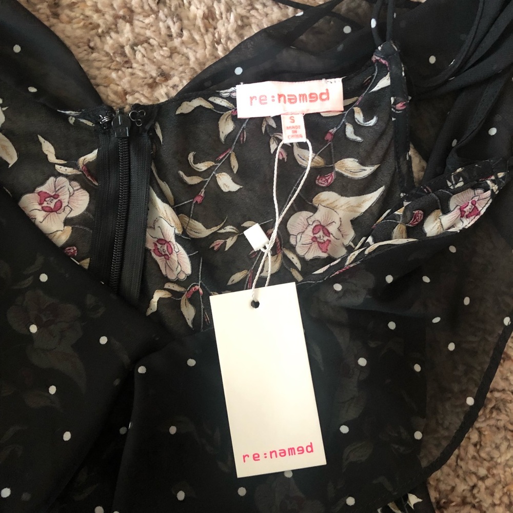 Floral and Polka Dot Boho Midi Dress - Picture 6 of 8